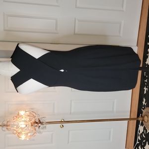 Elegant Crossback Black Dress